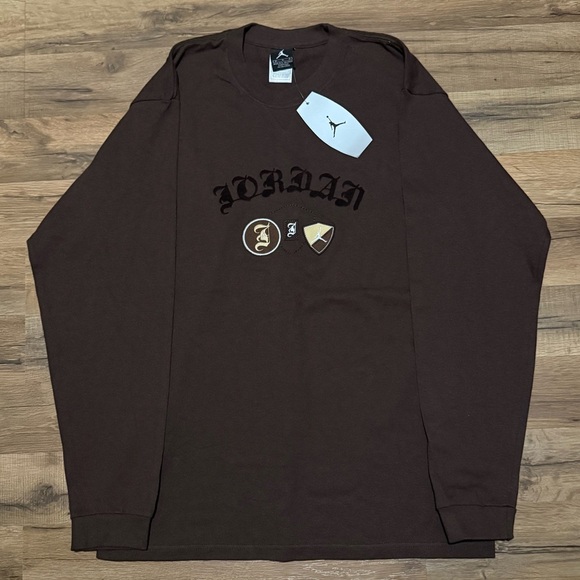 2003 Air Jordan Chocolate Brown Long Sleeve Shirt